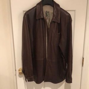Men’s Leather Bomber Jacket